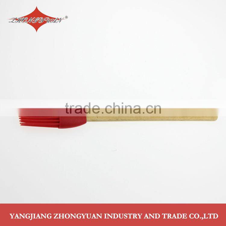 Silicone basting brush with wood handle, hot selling