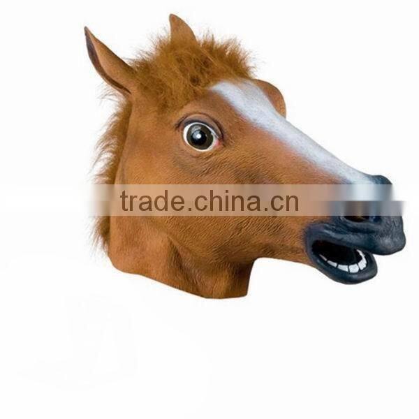 Vinyl Cosplay Animal Horse Head Masquerade Mask