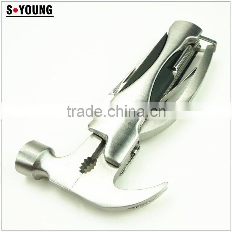91020 6 Inch Multi Tool Stainless Steel Hammer Multifunction Foldable Portable Combination Tool Clam