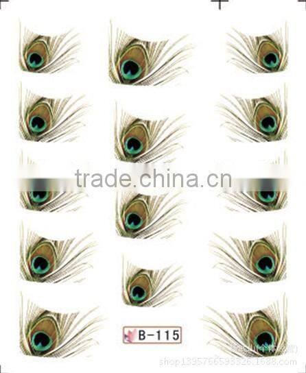 French half watermark fiower painting nails stick ,DIY Fashion Nail art