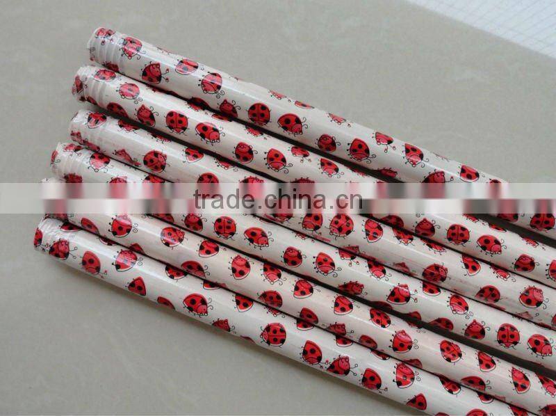 PVC coated wooden broom handle with Italian screw