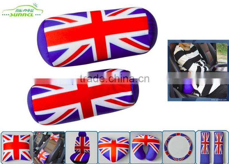 Flexible Optionally Velvet Fabric Memory Foam Cylinder Travel Neck Support Pillow