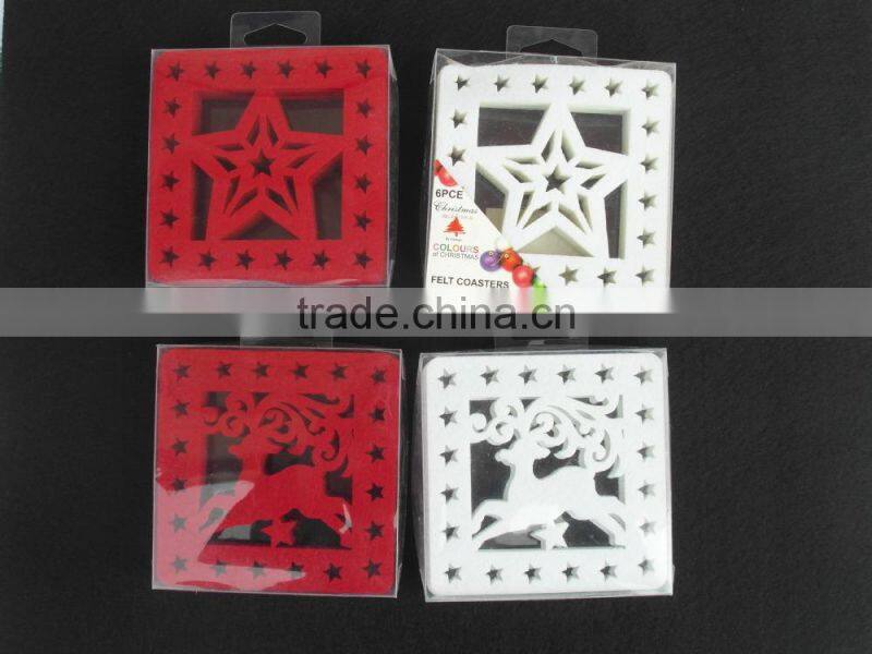 colorful ladybug non-woven coaster