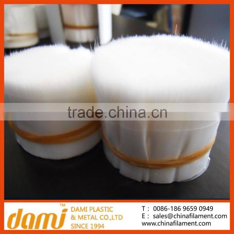 WHITE PBT TAPERED MONO FILAMENT FOR COSMETIC BRISTLE/ARTIST BRUSH FIBER/MAKEUP BRUSH FILAMENT