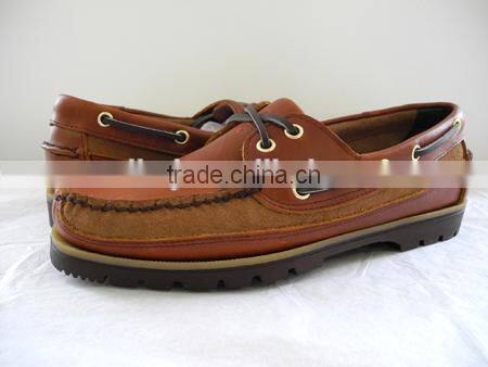 Handsewn Blucher Moccasin Construction deck shoes