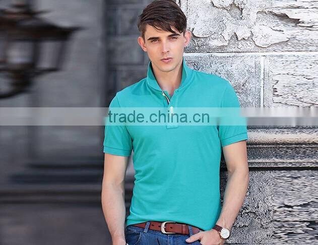 2016 new design turndown collar anti-UV quick dry shirt plain color man polo t-shirt