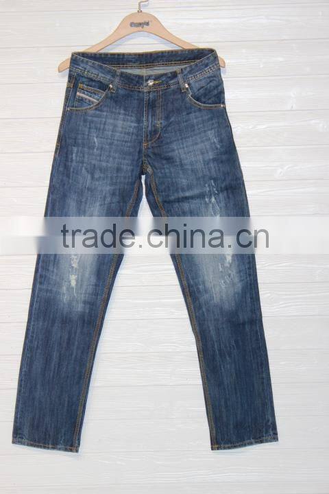 GZY Mens High Quality Designer light Scratch Denim Biker Jeans denim fabric for jeans stock