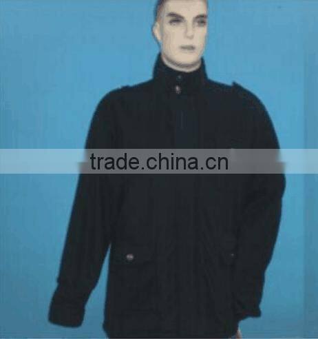 Factory man cheap polyester fake wool stock apparel jacket