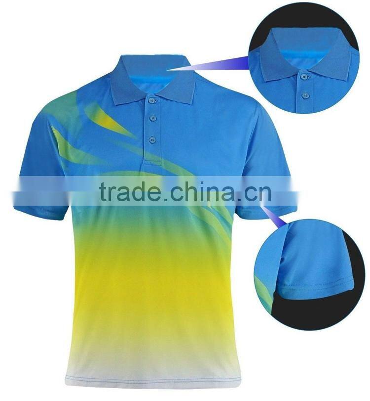 Wholesale custom golf jersey dri fit sublimate 100% polyester polo t shirt for men