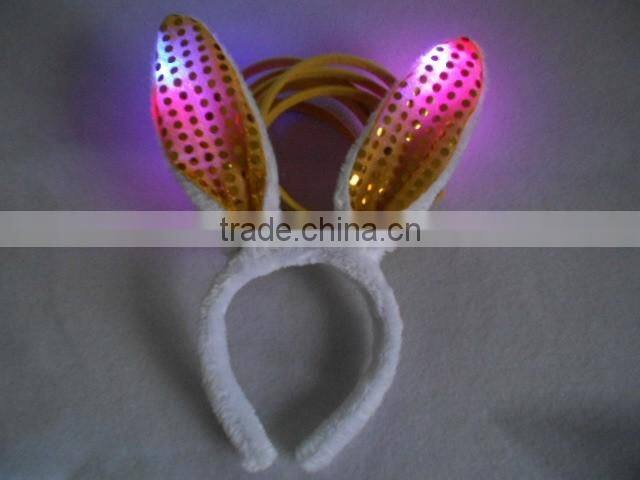Fashion fans luminous rabbit ears jewelry hot sales rabbit ears hair accessories for fans concert