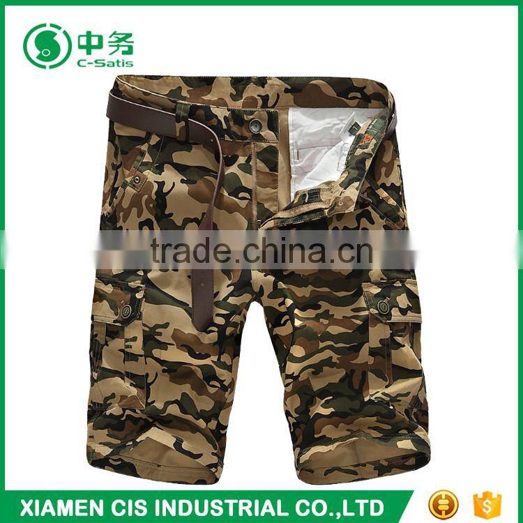 New Design Comfortable 6 Pocket Mens Camo Cargo Shorts