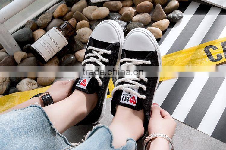 Woman net surface ventilation hollow canvas shoes wholesale from CHlNA