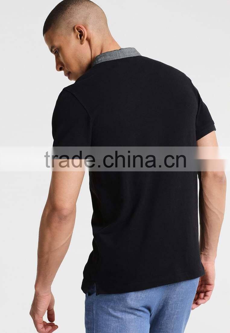 MGOO 100% Cotton Polo Shirts For Men Color Combination Collar Design Polo Shirt With Chest Pocket