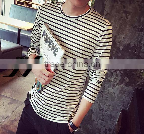 Men Stripe long sleeve cheap tshirt