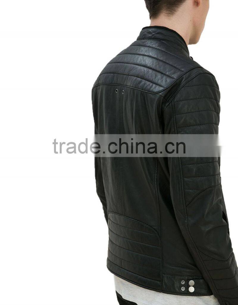 Custom made cool motocycle jacket man leather jacket