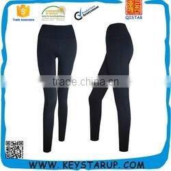 High Stretch Black Nylon Spandex Women Yoga Pants Girl Sports Suits