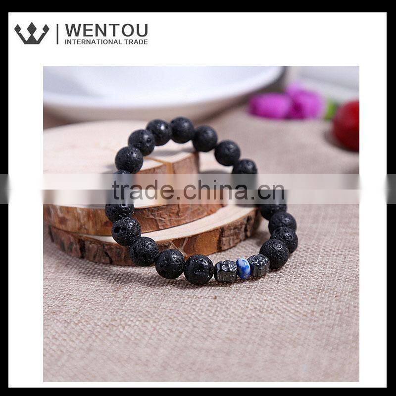 Wholesale Natural Lava Stone Bracelet
