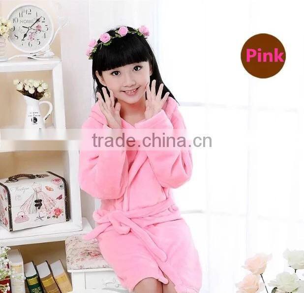 low price latest baby girl bathrobe with edging dress designs