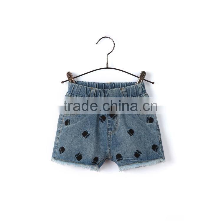 2017 new style fashion denim kids fancy pants and jeans