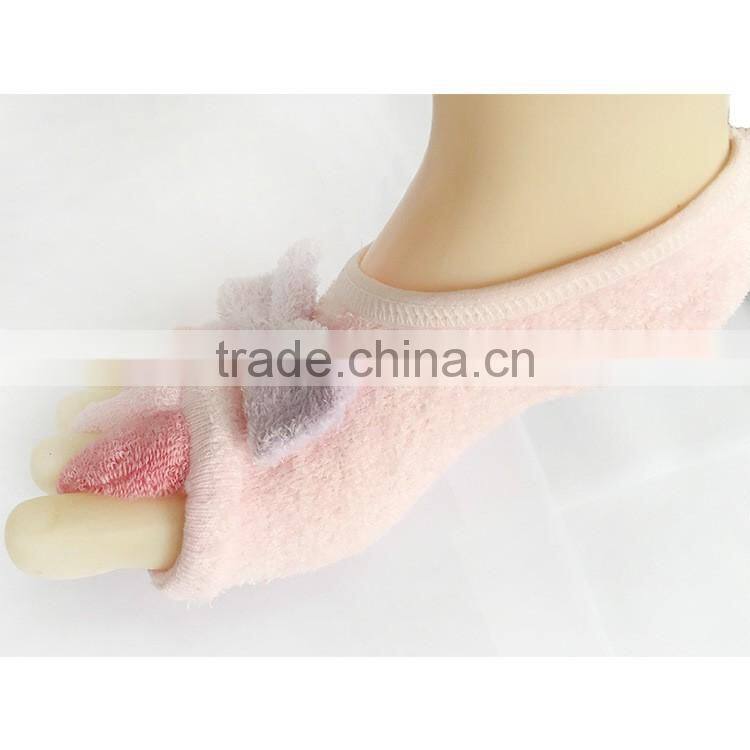 Japanese new bow care toe socks,young girl sock,cotton sock