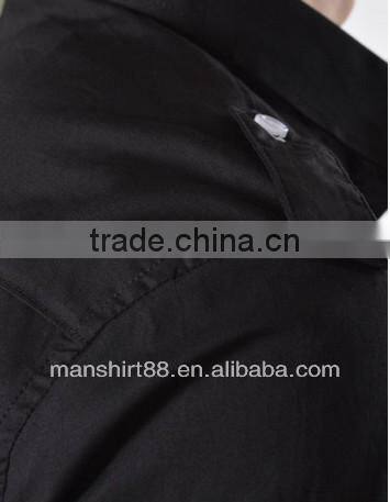 slim fit long sleeve military style casual shirt