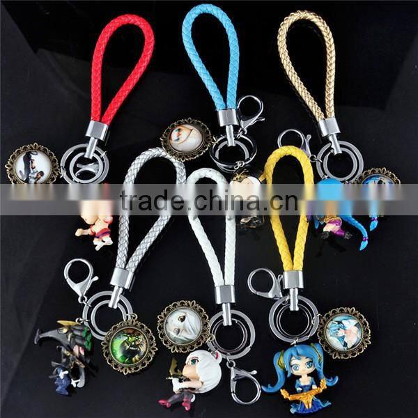 (Top Sell)Hot game League of Legends key chain,LOL figure keychain,PVC figure keychain
