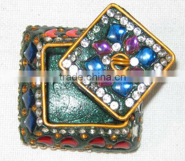 Beaded Jewellery Box, Lac Work Jewellery Box, Fancy Jewellery Box