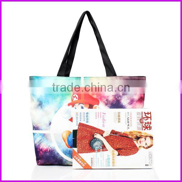 China wholesale digital printing fashion polyester bag for shopping
