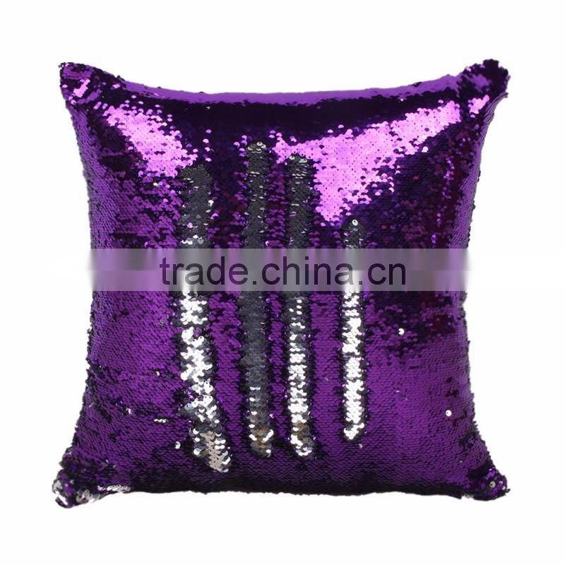 2017 Magic sequins Mermaid Pillow Cover /Reversible Sequin Fabric Color Changing Pillow