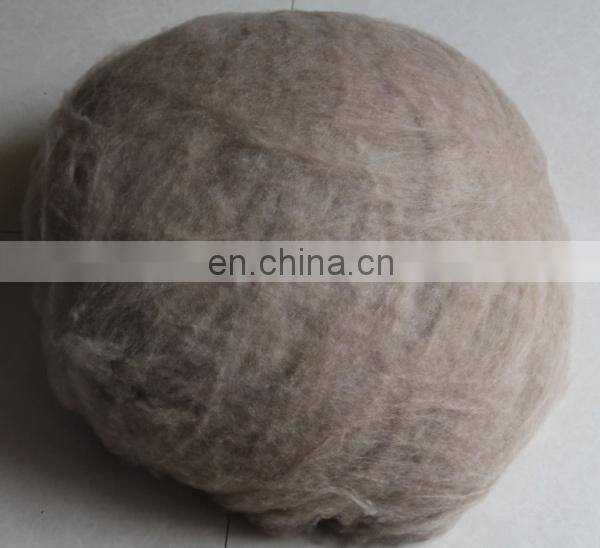 Factory stock supply dehaired Inner Mongolian brown color cashmere fiber