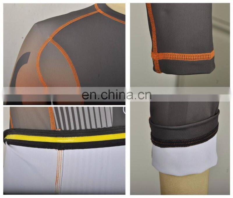 Custom plus sizes sublimated rashguard long sleeve surfing rashguard for men