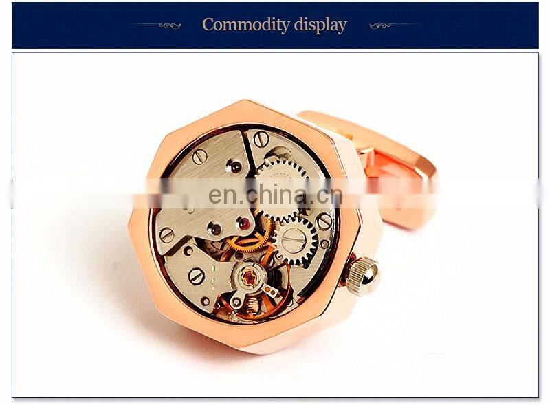 Watch steampunk cufflinks mechanical movement watch cufflinks