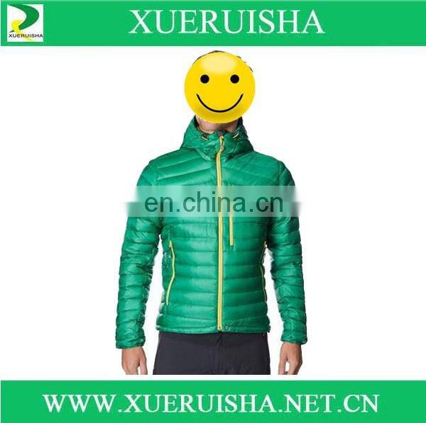 for outdoor woman slim fit down jacket with hat