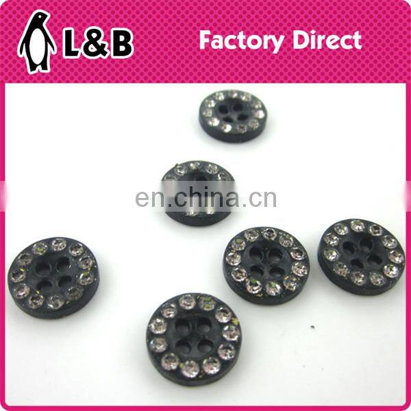 wholesale 20L black plastic with crystal stone lady shirt button