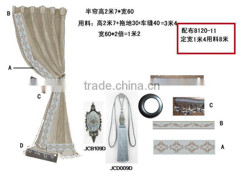 Edinburgh style--Blue,curtain tassel fringe,wholesale tassels,tassel and fringe