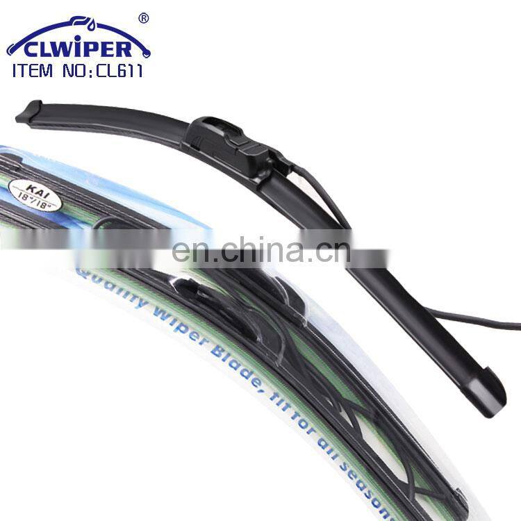 Windshield wiper inserts replacement size blades with nozzle and pipe water jet wiper blade