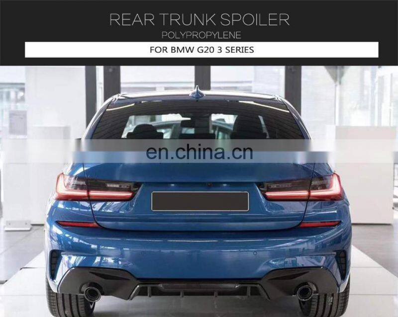 ABS Gloss Black painted rear trunk wing spoiler for BMW 3 Series G20 G28 2019-2020