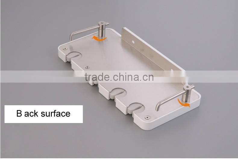 stainless steel bathroom shelf with toilet paper holder / wall mounted bathroom shelf / bathroom accessory