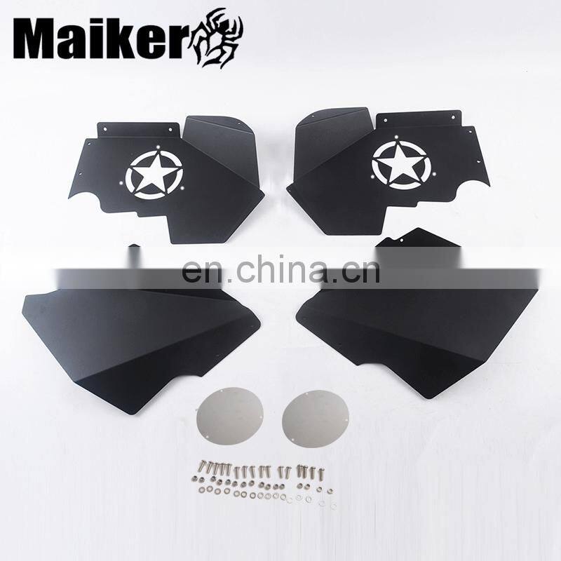 Aluminum black fender trim for Jeep Wrangler JK 07+accessories front inner fender for Jeep