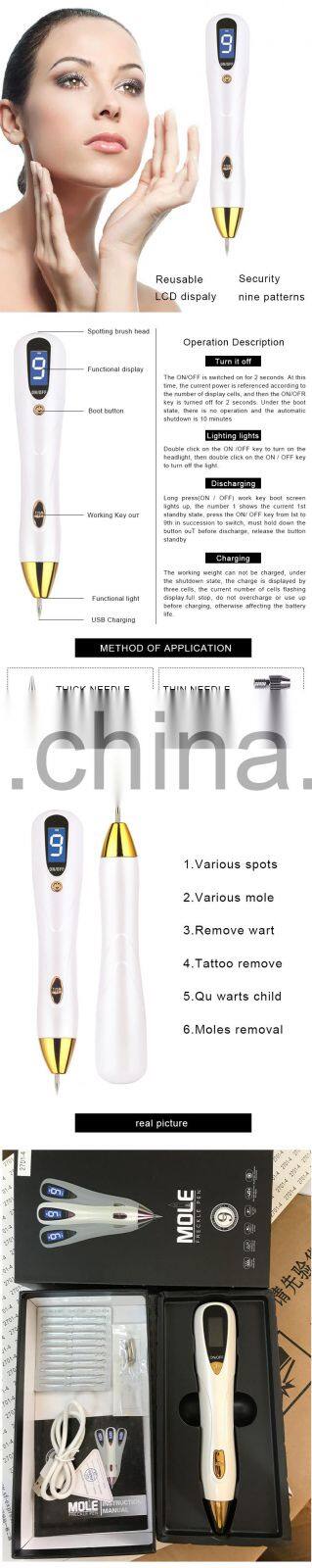 2022 Hot sale Acne Freckle Skin Tatoo Device Sweep Spot Removing Pen Plasma laser Mole Remover Beauty