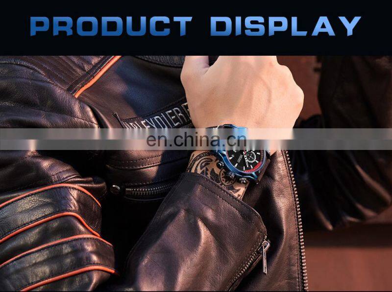 Megir 2104G Brands Quartz Watches for Mens Waterproof Clock Luxury Leather Wrist Watches Men