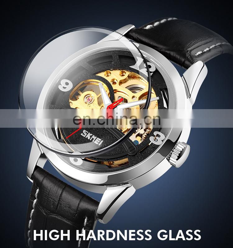 Skmei 9226 Private Label Men Mechanical Watch Analog Fashion Leather Waterproof Automatic Wristwatch