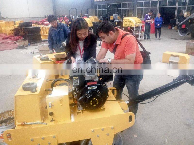 Construction & Real Estate  Road Roller fHonda engine hand compact road roller/ 2 ton vibrarom China double drum for good price