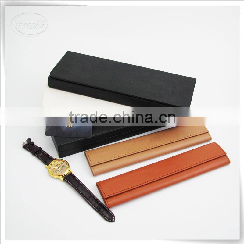 Luxury handmade packing pu leather watch display tray
