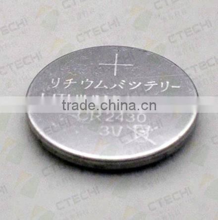 3V lithium battery CR2430 button cell with solder tags lithium battery