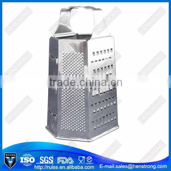 Hexagonal kitchen tools stainless steel vegetable grater with 9 inch