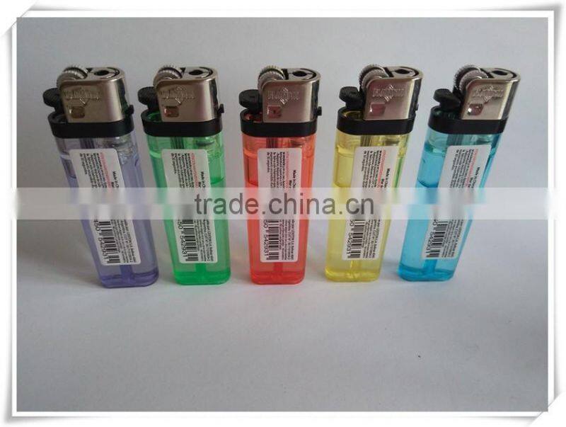 Classic EU plastic flint lighter FH-001 packed in blister card with black and color racket
