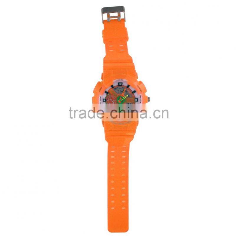 LP1369 New trendy stainless steel case back pu big teenage fashion watches