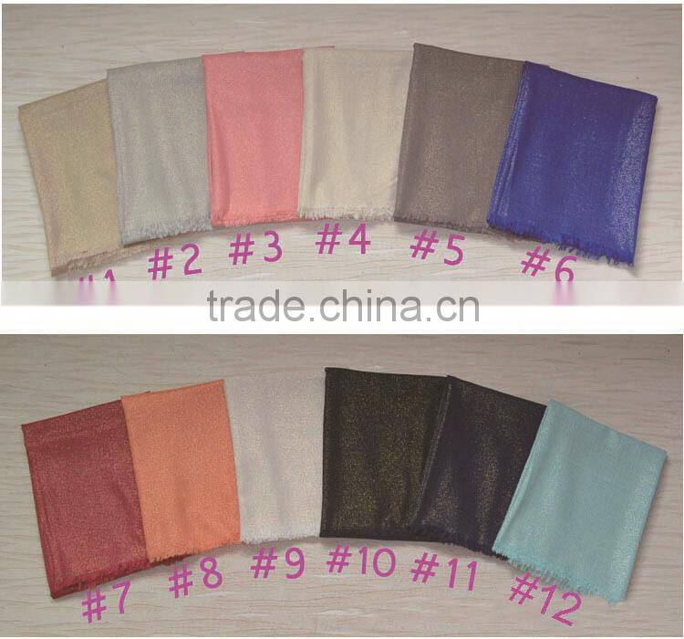 New Arrival Gold Glitter Fashion Muslim Hijab Shimmer Scarf