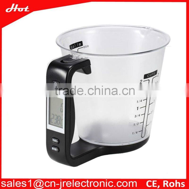 Christmas gifts 2015 1kg/600ml separated design measuring cup digital kitchen scale food scale comply CE ROHS LFGB